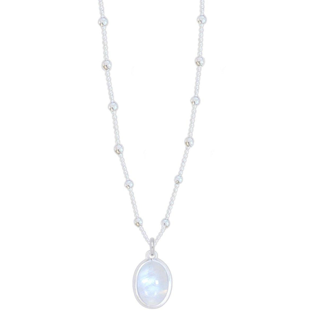 Laihas Small Classic Chic Oval Moonstone Necklace