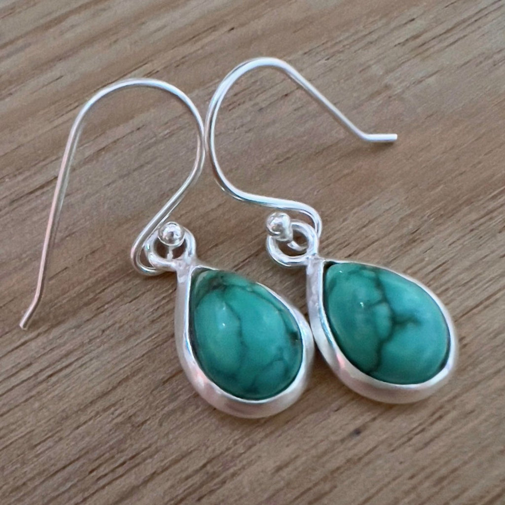 Laihas Small Classic Chic Raindrop Turquoise Earrings