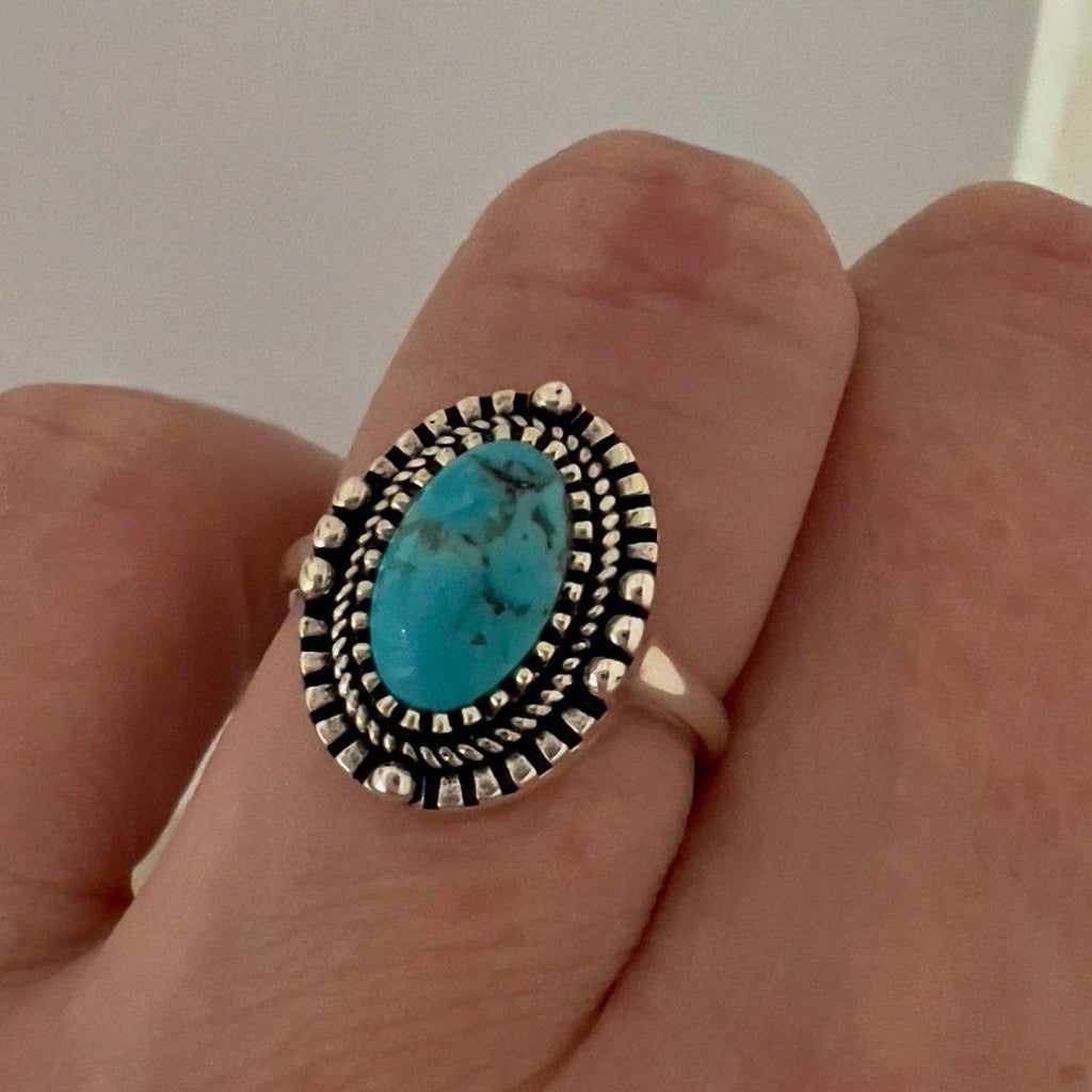 Laihas Small Tribal Turquoise Ring