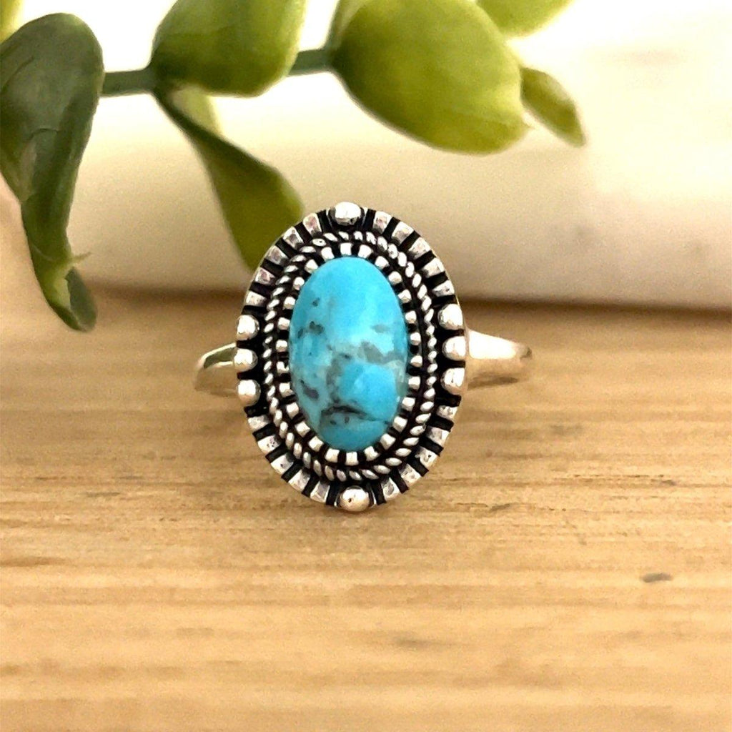 Laihas Small Tribal Turquoise Ring