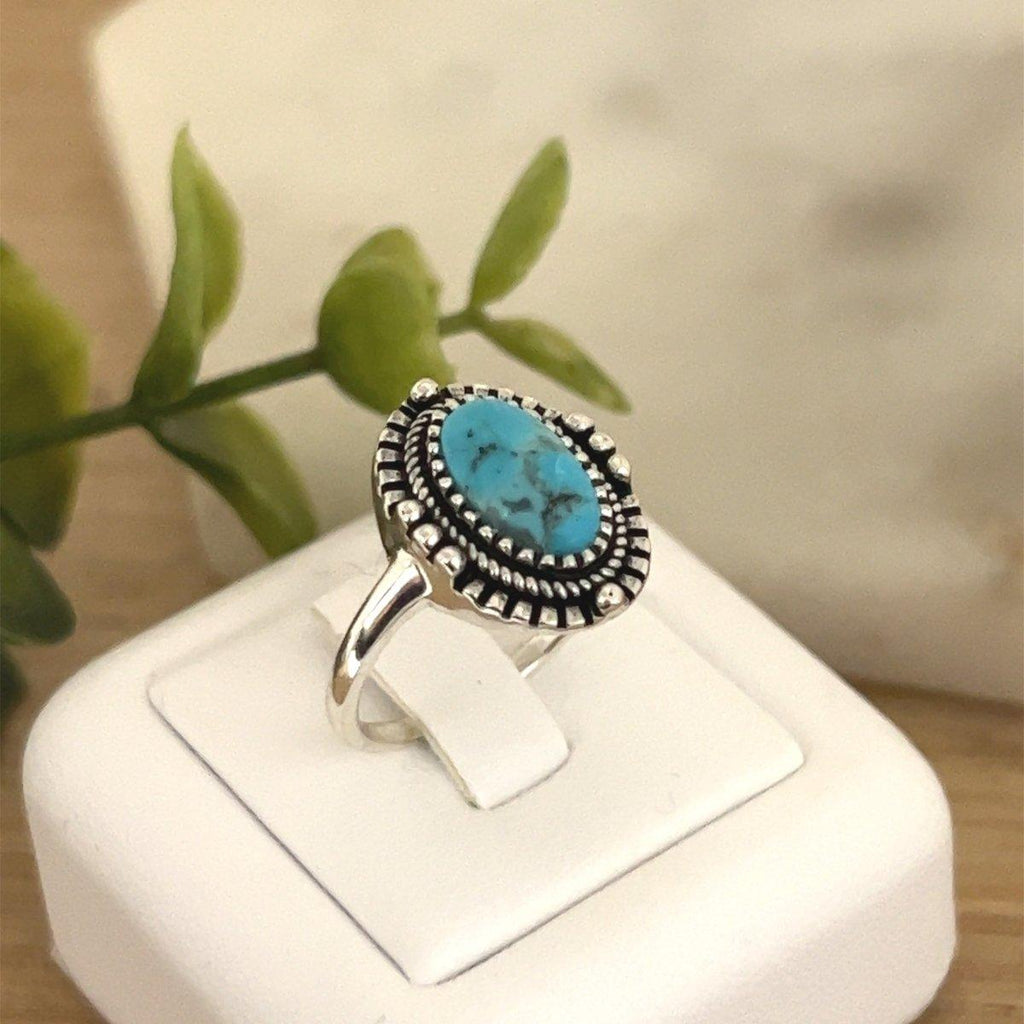 Laihas Small Tribal Turquoise Ring