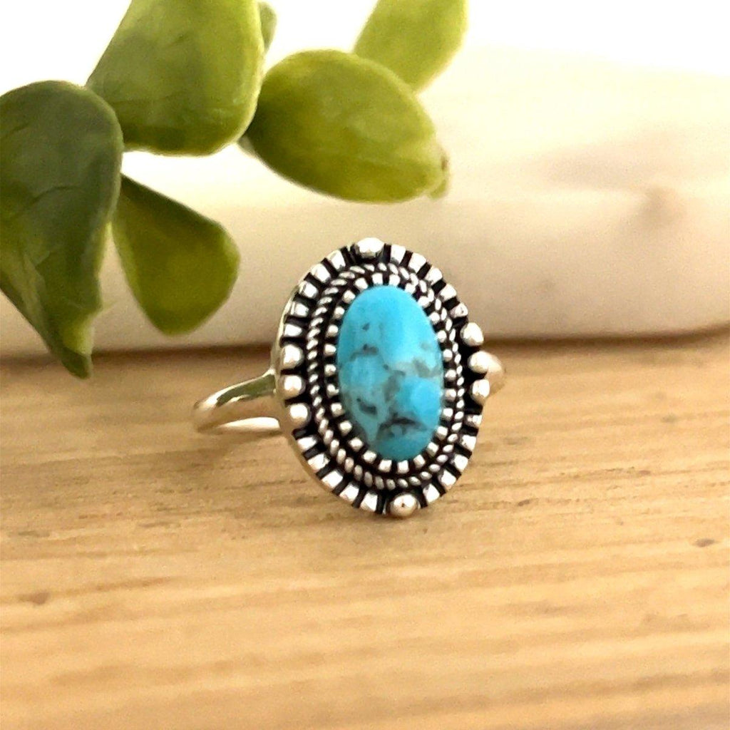 Laihas Small Tribal Turquoise Ring