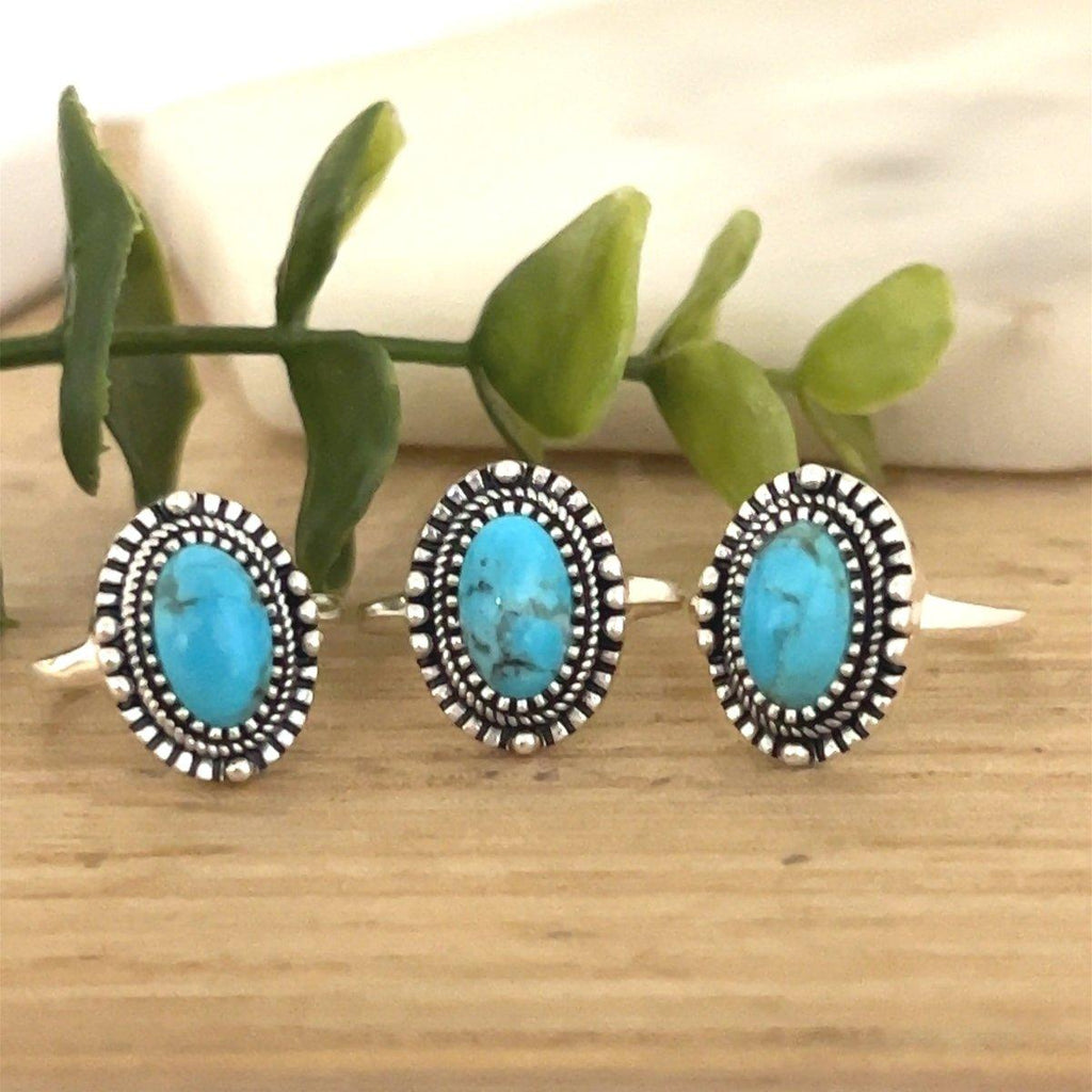 Laihas Small Tribal Turquoise Ring