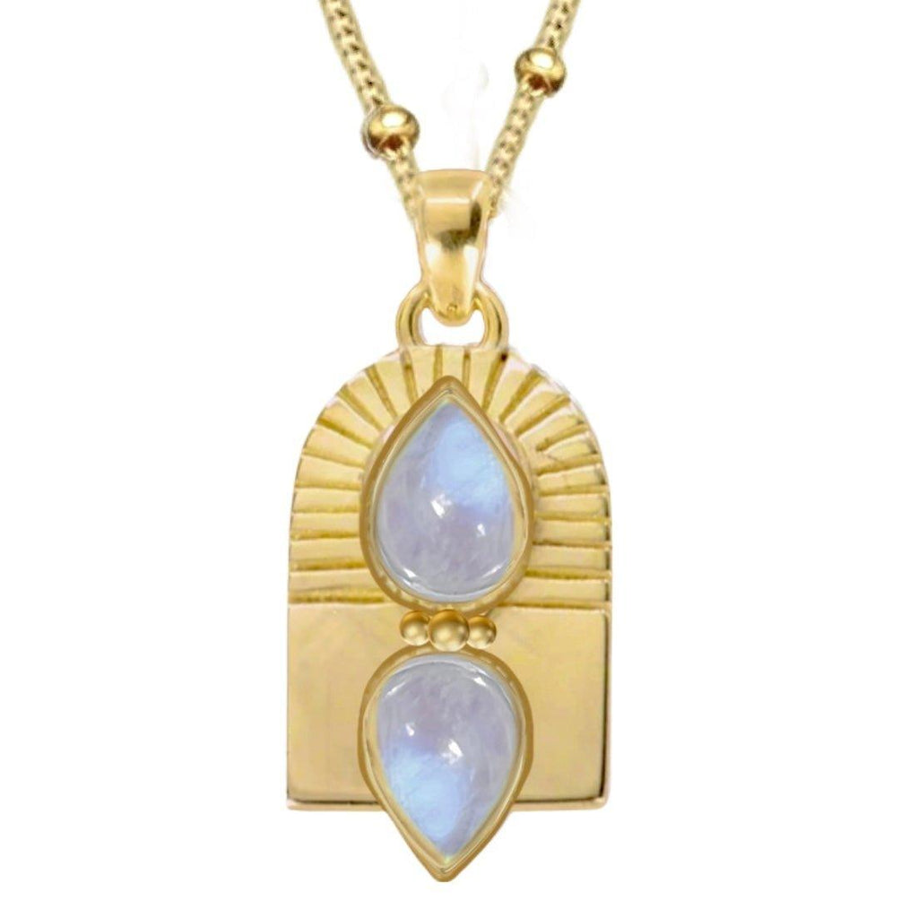 Laihas Tears Of Joy Gold Moonstone Necklace