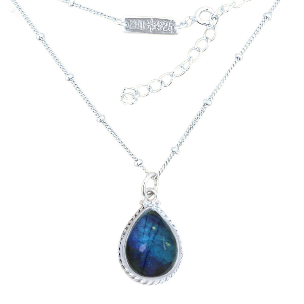 Laihas Twisted Raindrop Labradorite Necklace