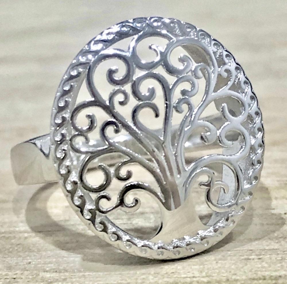 Laihas Whimsical Tree Of Life Statement Sterling Silver Boho Ring Ass sizes -LBD Australia