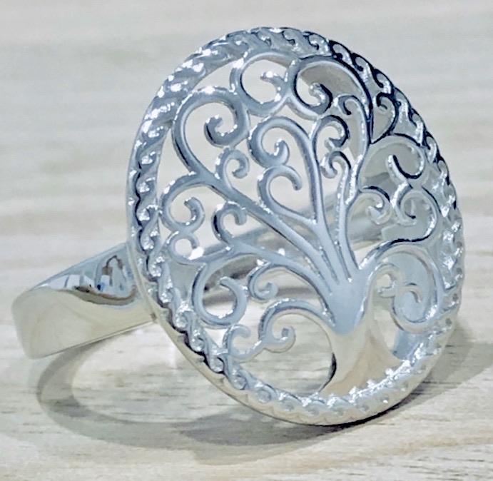 Laihas Whimsical Tree Of Life Statement Sterling Silver Boho Ring Ass sizes -LBD Australia