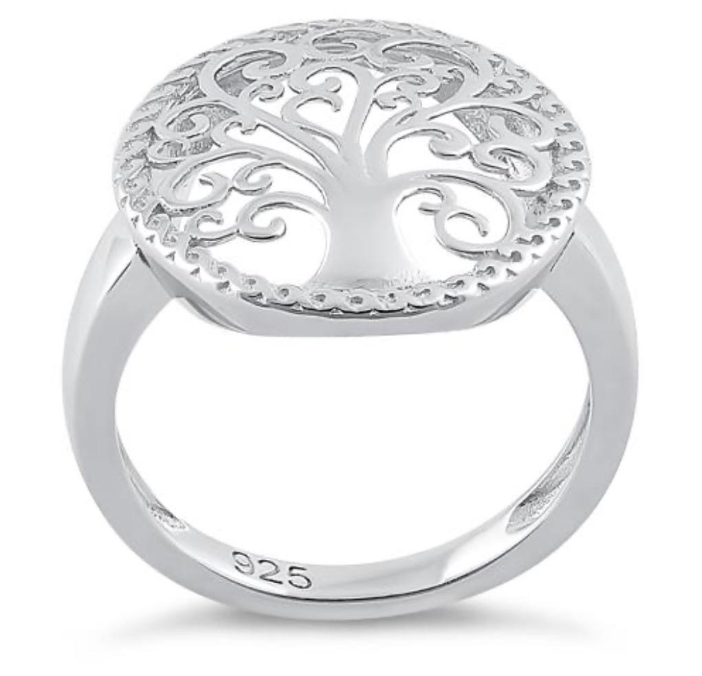 Laihas Whimsical Tree Of Life Statement Sterling Silver Boho Ring Ass sizes -LBD Australia