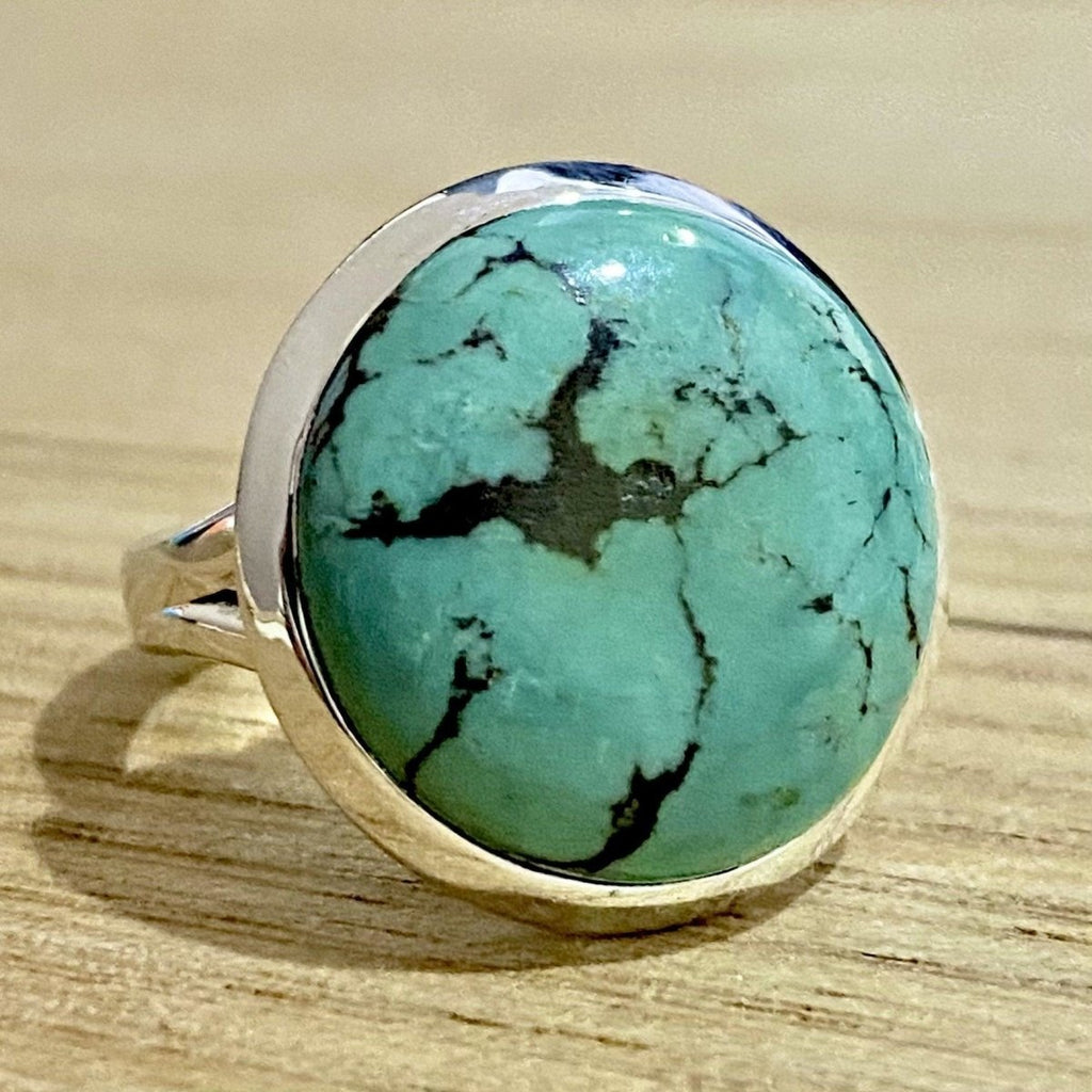 Laihas XLARGE Classic Chic Round Turquoise Ring