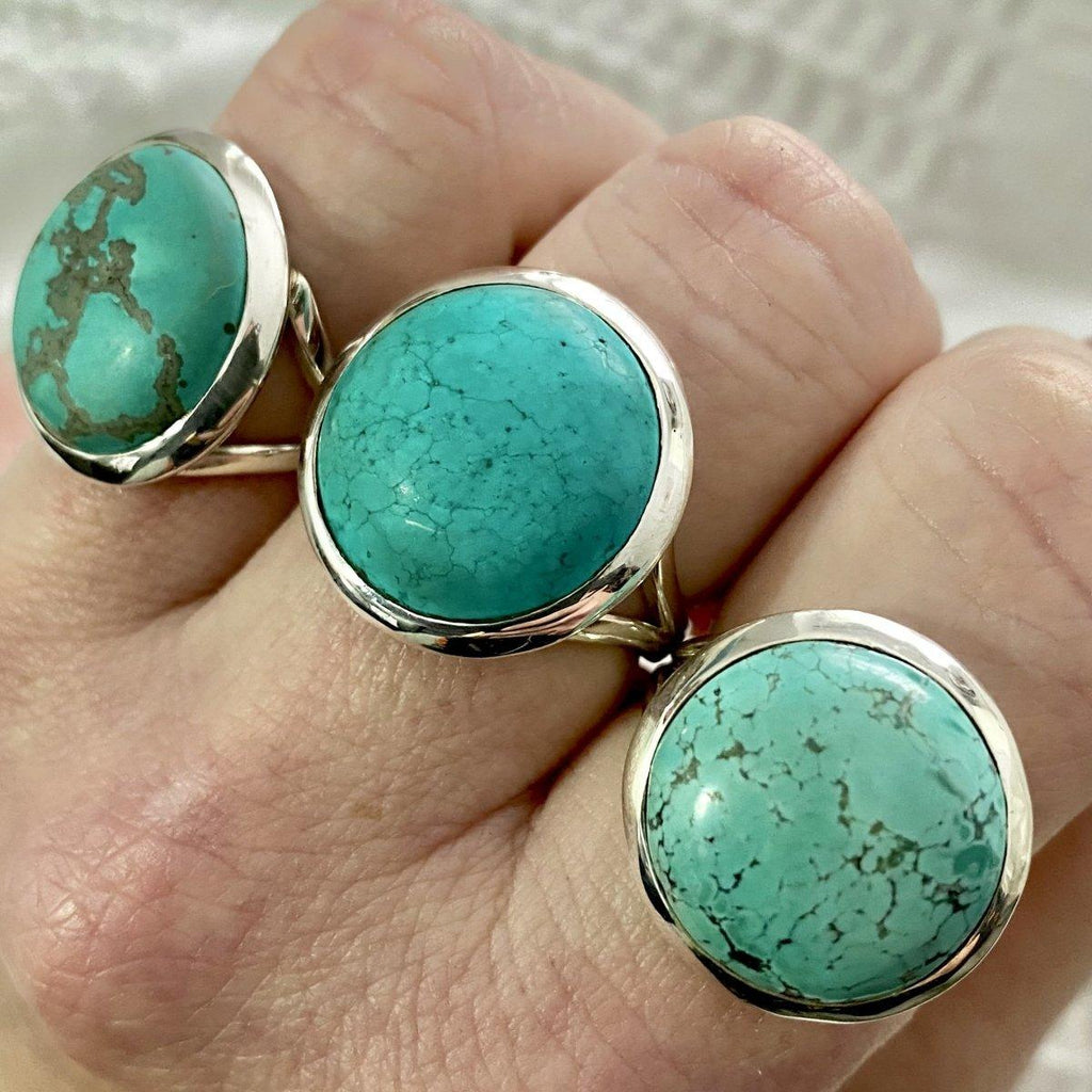 Laihas XLARGE Classic Chic Round Turquoise Ring