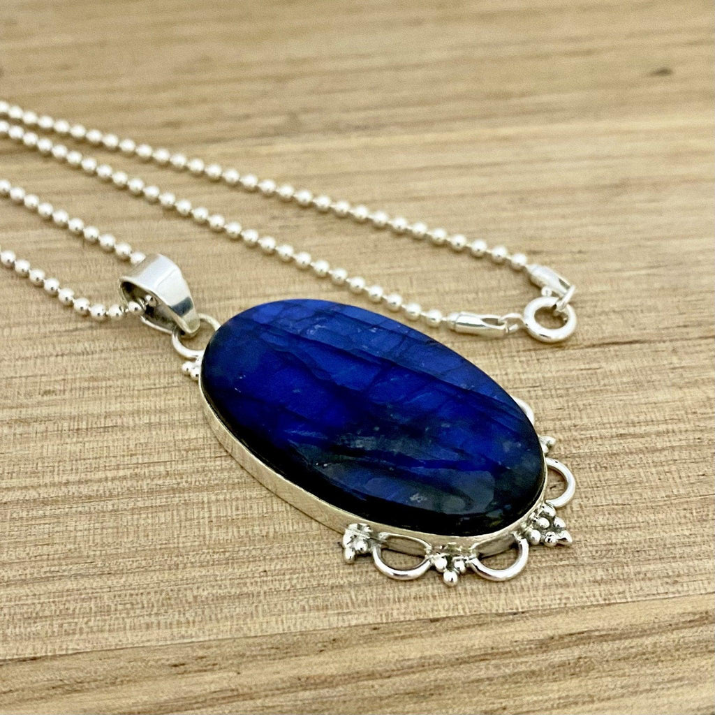 Laihas XXLARGE Boho Oval Labradorite Necklace -LBD Australia