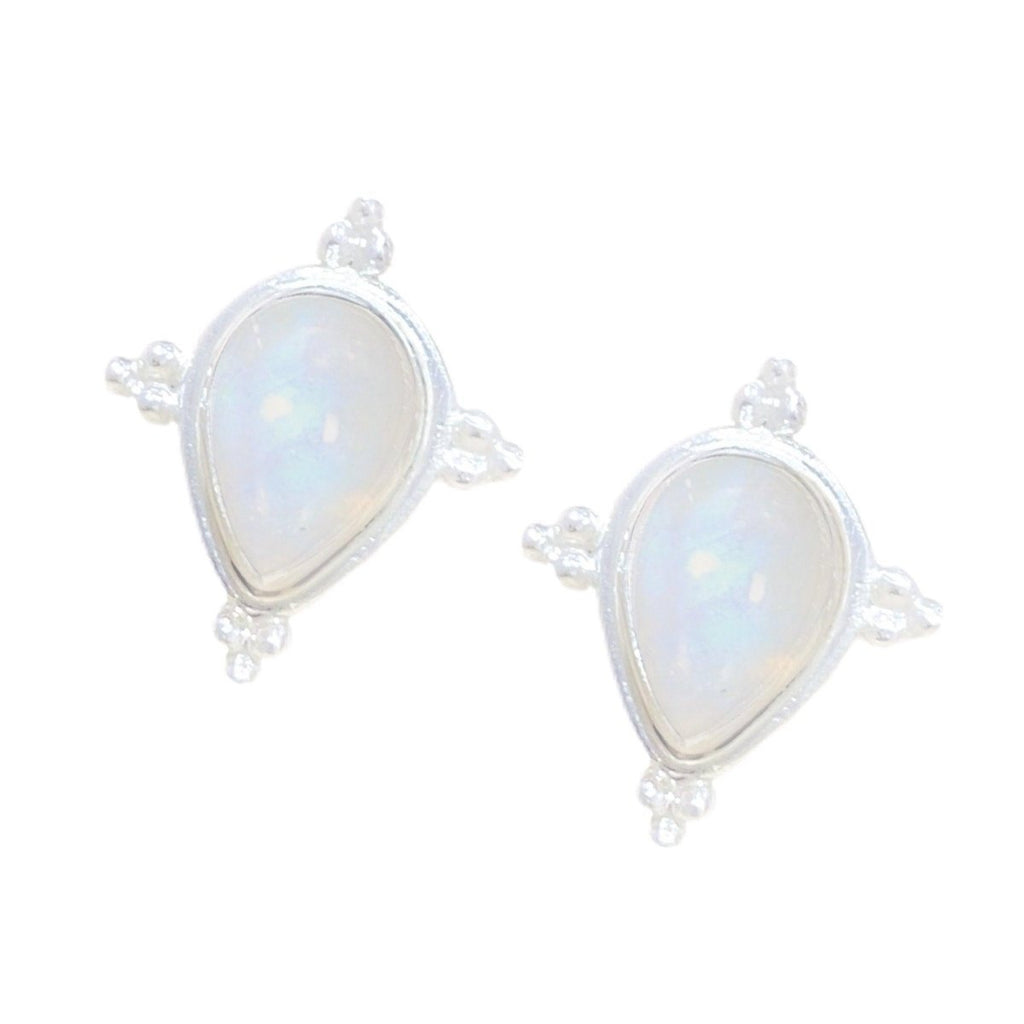 Laihas Zahli Raindrop Moonstone Stud Earrings