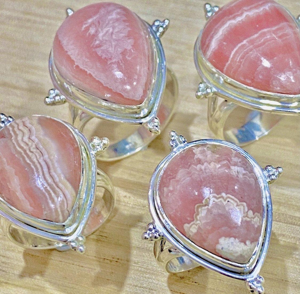 Laihas Zahli Raindrop Rhodochrosite Ring