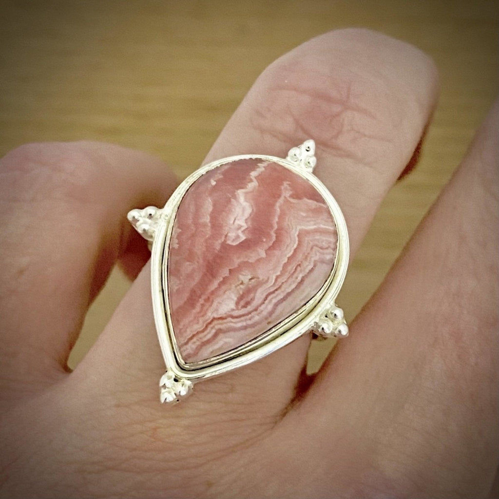 Laihas Zahli Raindrop Rhodochrosite Ring