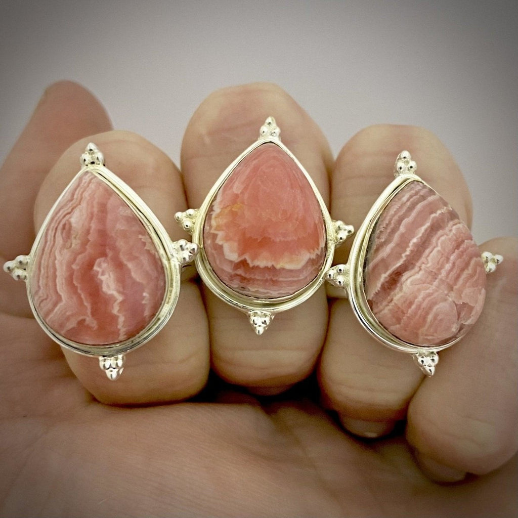 Laihas Zahli Raindrop Rhodochrosite Ring