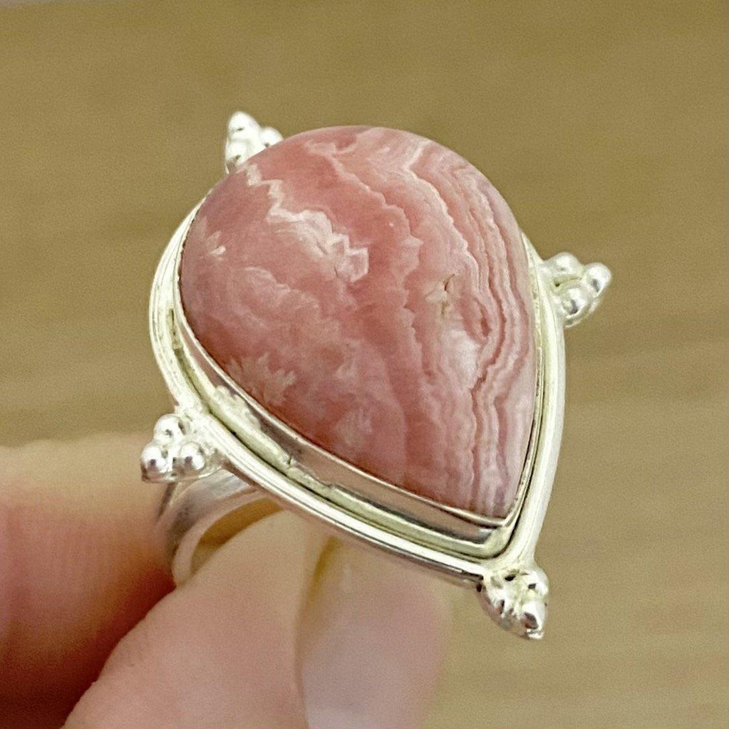 Laihas Zahli Raindrop Rhodochrosite Ring