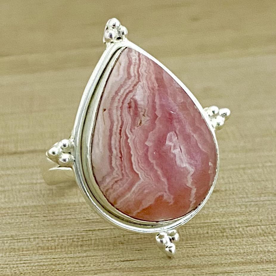 Laihas Zahli Raindrop Rhodochrosite Ring