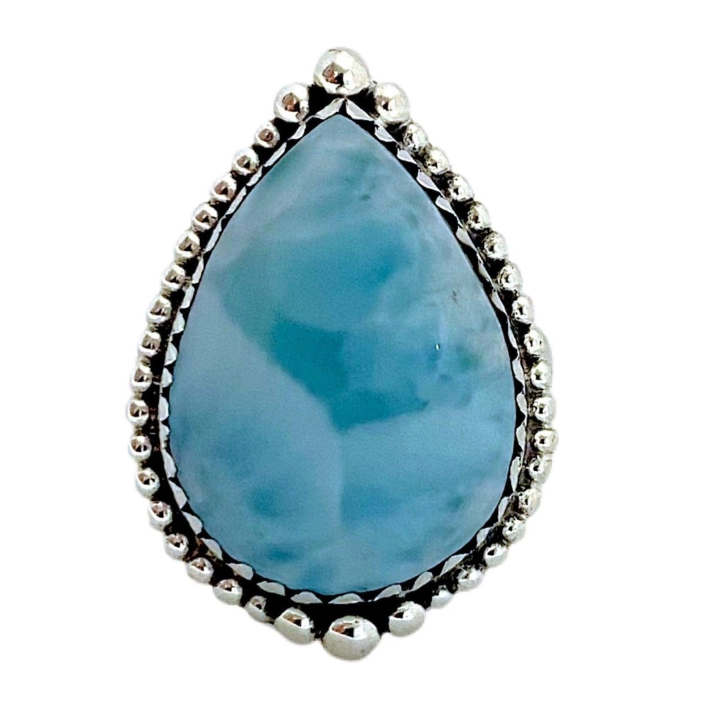 Larimar Ring- Laihas XLARGE Bohemian Raindrop