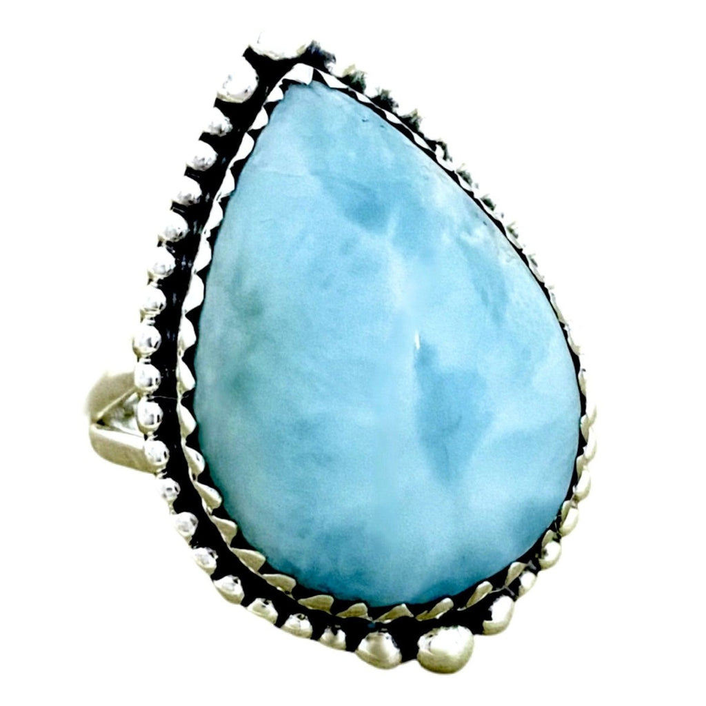 Larimar Ring- Laihas XLARGE Bohemian Raindrop