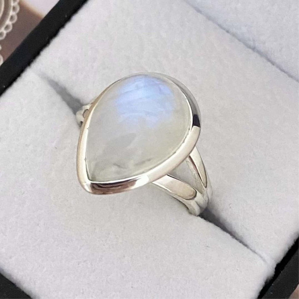 Moonstone Ring- Classic Chic Raindrop