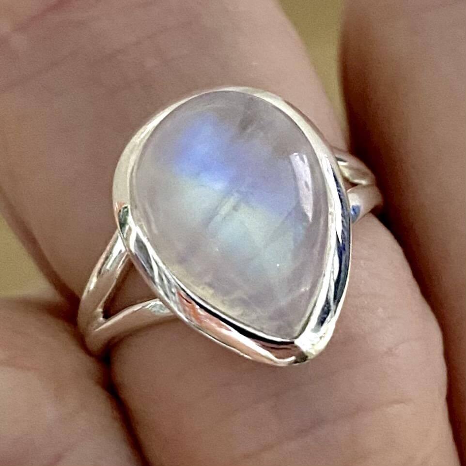 Moonstone Ring- Classic Chic Raindrop