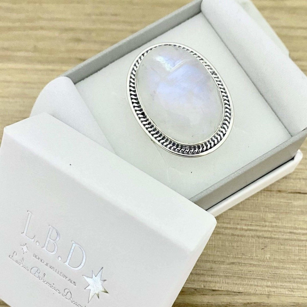 Moonstone Ring- Deliciously Boho Statement Ring