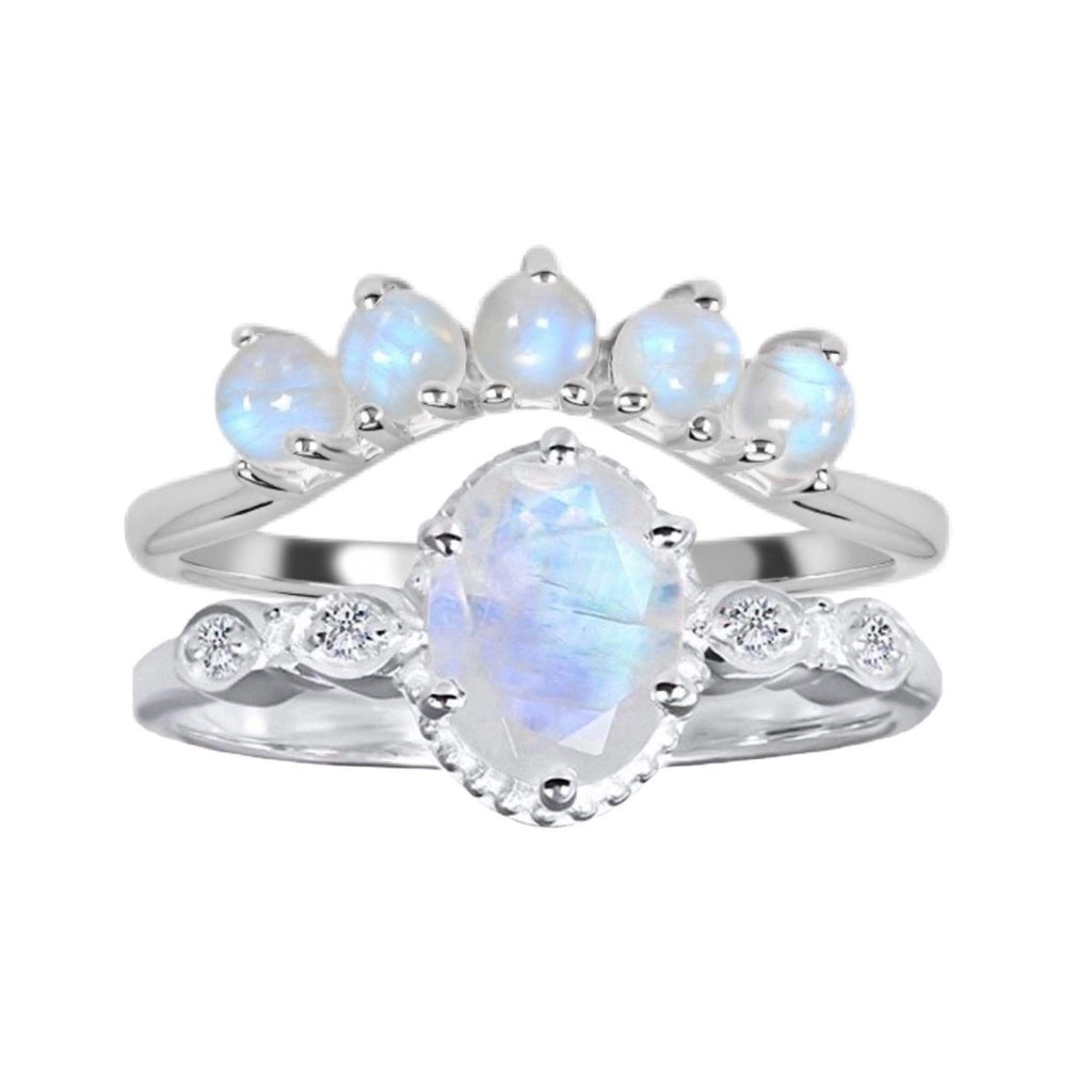 Moonstone Ring- Magical Moonstone Eternity Ring