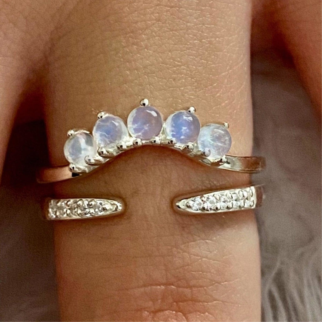 Moonstone Ring- Magical Moonstone Eternity Ring