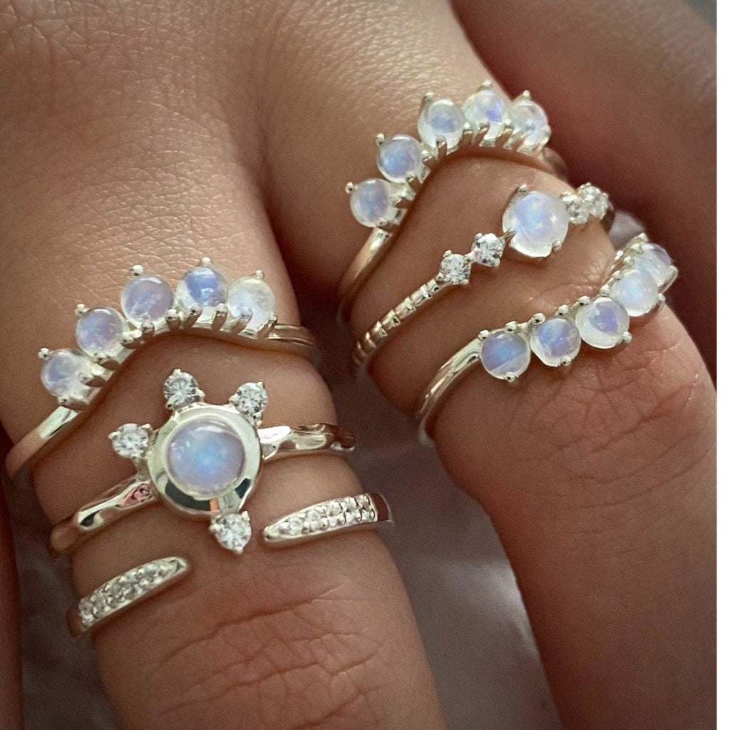 Moonstone Ring- Magical Moonstone Eternity Ring