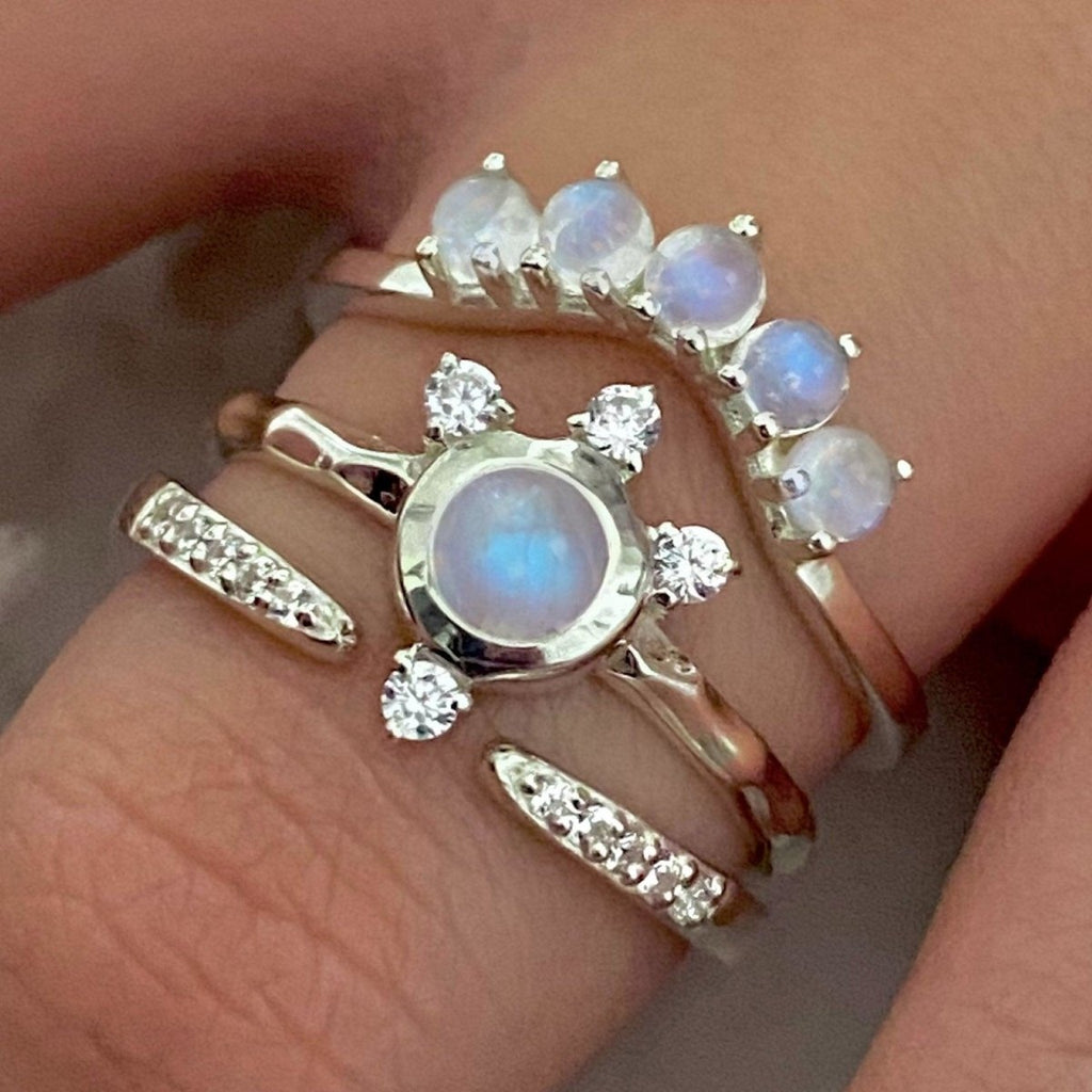 Moonstone Ring- Magical Moonstone Eternity Ring