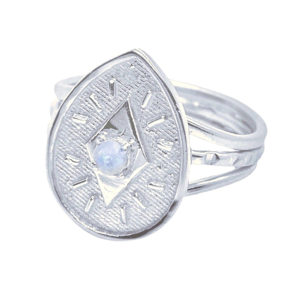 Moonstone Ring- Prestige Sparkle Sterling Silver
