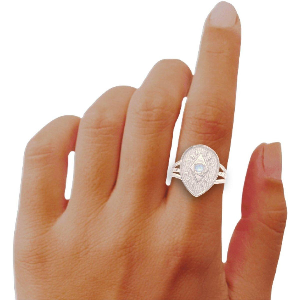 Moonstone Ring- Prestige Sparkle Sterling Silver