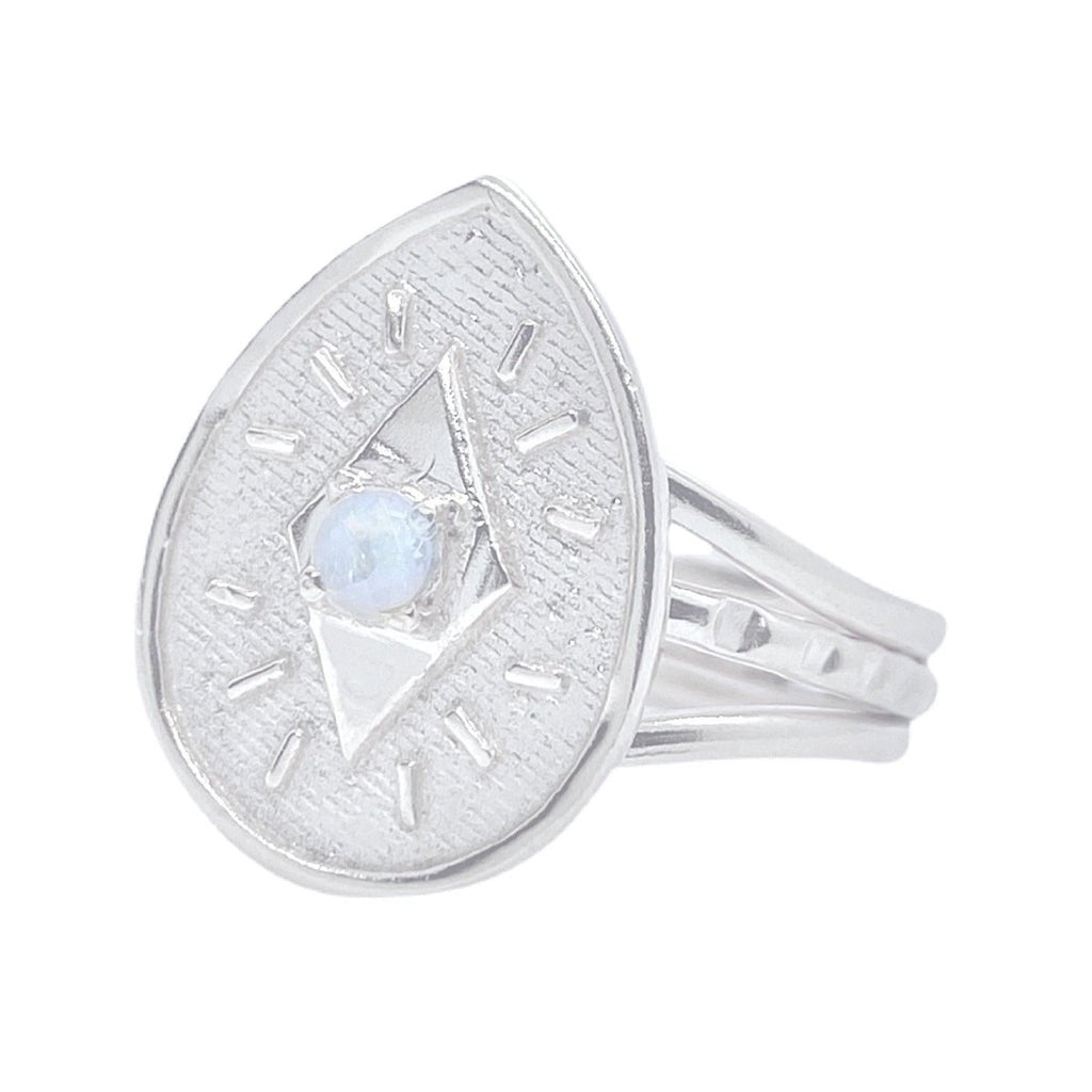 Moonstone Ring- Prestige Sparkle Sterling Silver