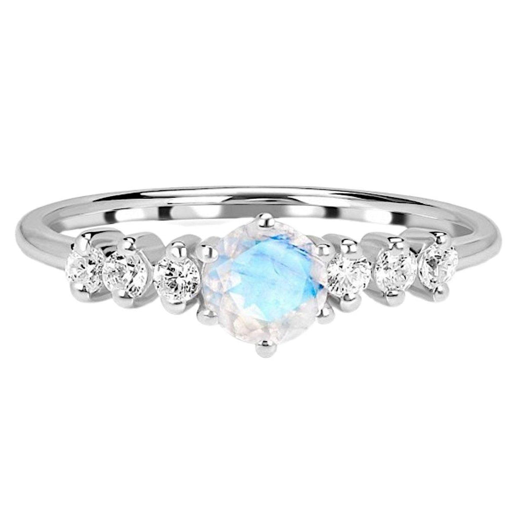 Moonstone Ring- Princess Laiha Topaz and Moonstone Ring