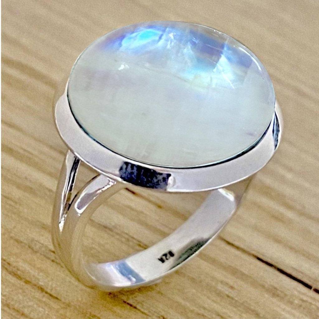 Moonstone Ring -XLarge Round Classic Chic