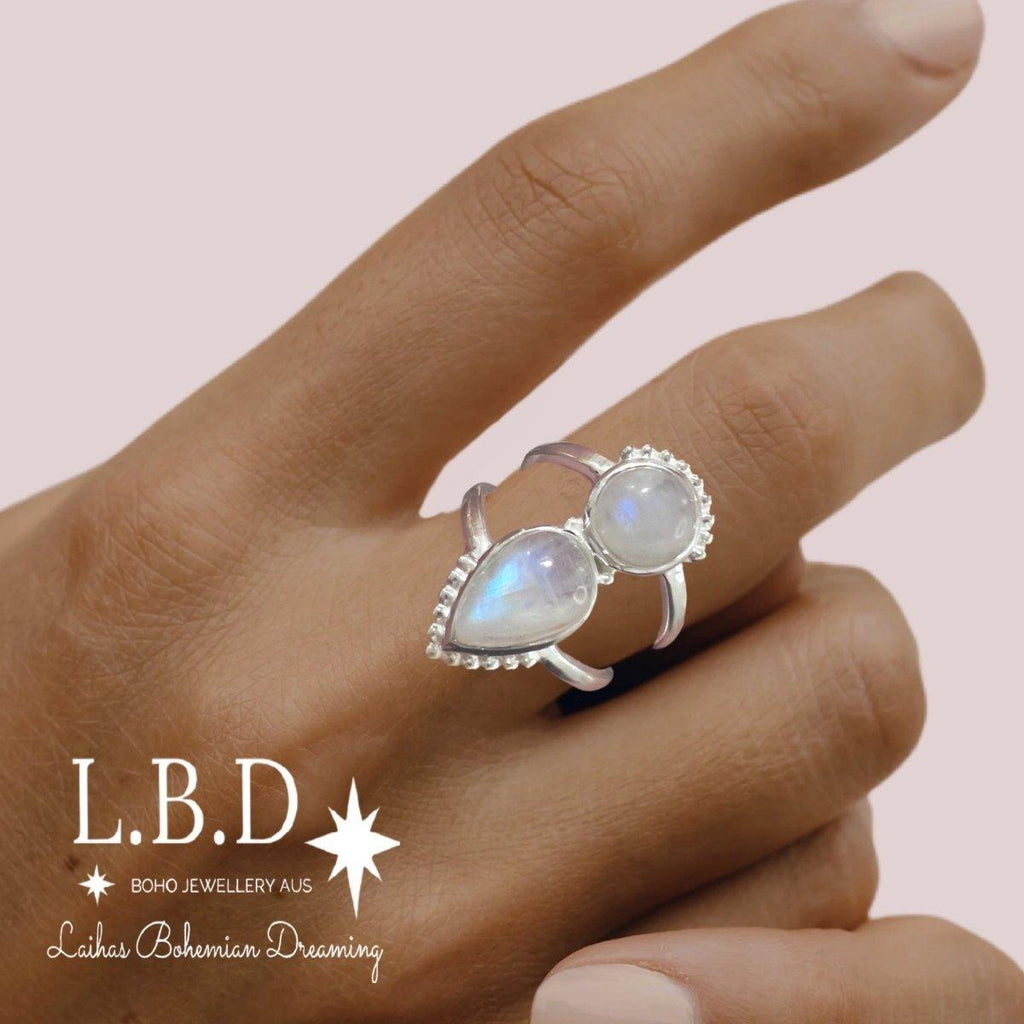 New Laihas Peaceful Solitude Moonstone Ring