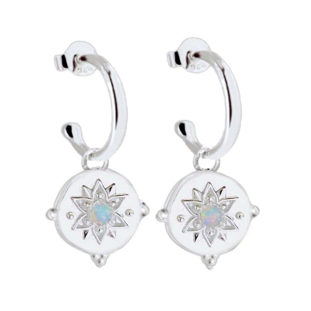 Opal Earrings- Intricate Vera May Opal Hoop Earrings