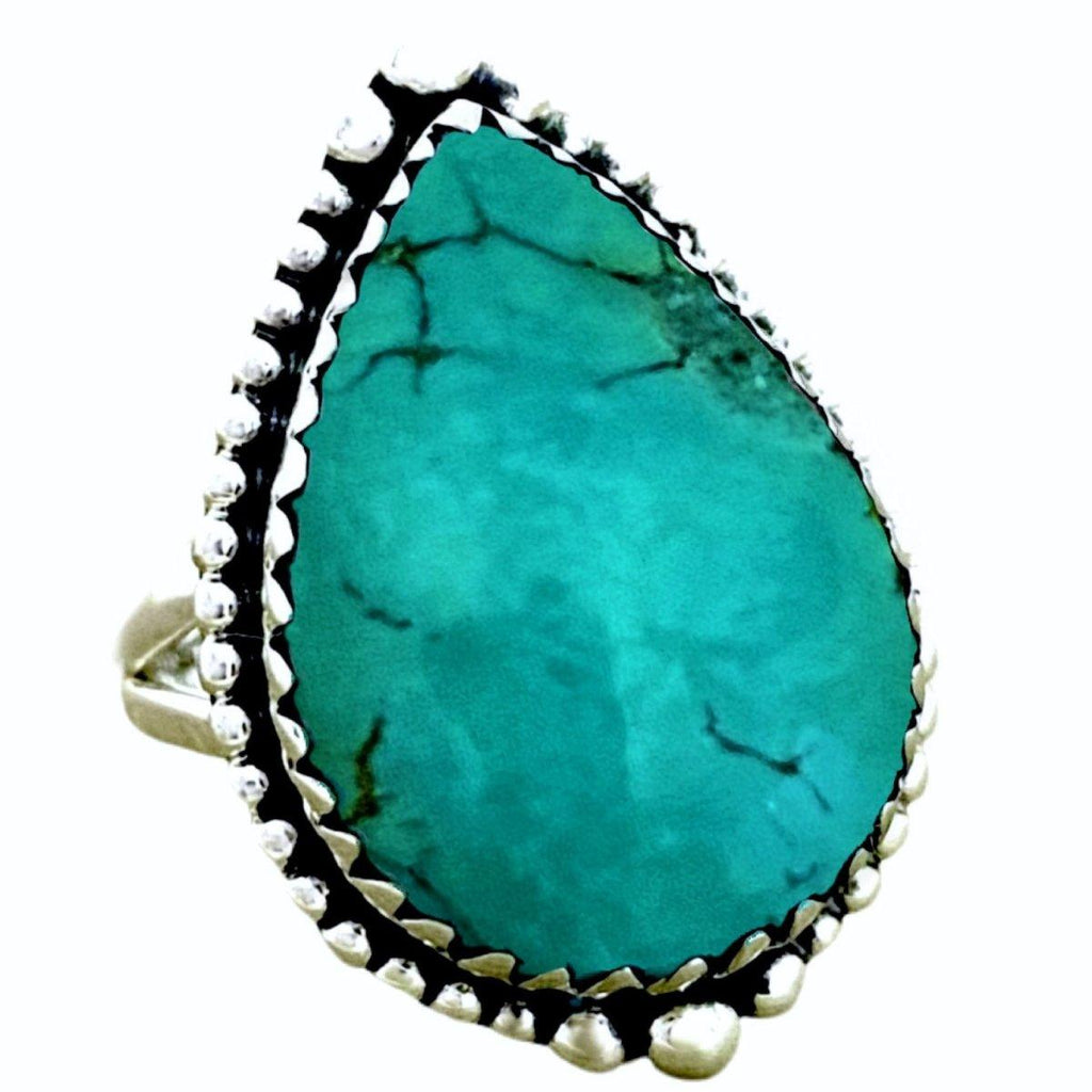 Turquoise Ring- Laihas Bohemian Teardrop Statement Ring